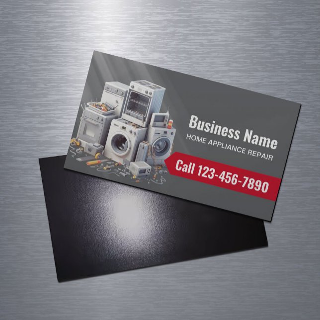 Home Appliance Repair Service Professional  Magnetic Business Card (Creator Uploaded)