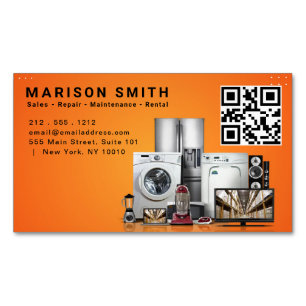 Home Appliance Sales And Service  Business Card Ma