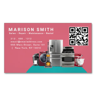 Home Appliance Sales And Service  Magnetic Business Card