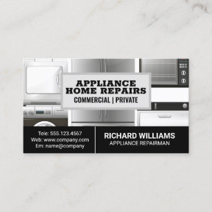 Home Appliances   Repair Technician Business Card