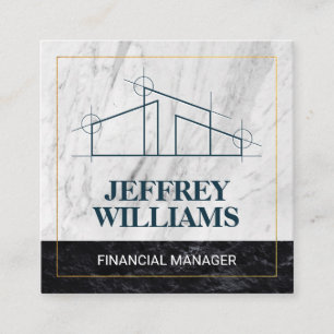 Home Architect Logo Square Business Card