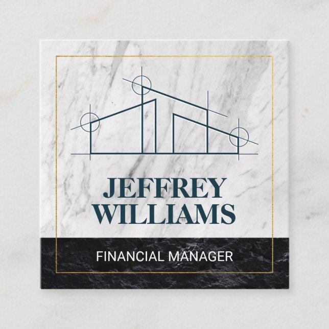 Home Architect Logo Square Business Card (Front)