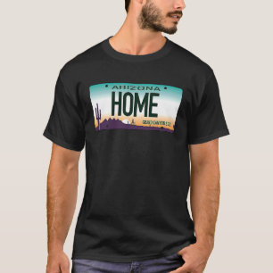Home Arizona AZ Vintage Retro License Plate T-Shirt