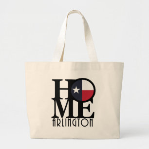 HOME Arlington Texas Large Tote Bag
