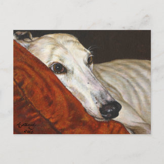 Home At Last Greyhound Dog Postcard