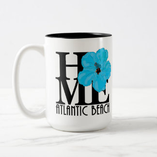 HOME Atlantic Beach 15oz Blue Hibiscus Two-Tone Coffee Mug