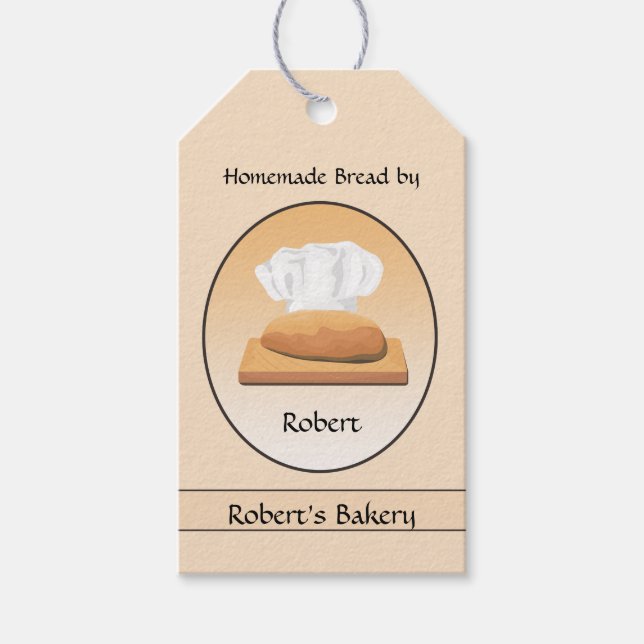 Home Baked Bread Bakery Gift Tag (Front)