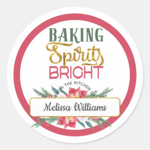 Home Baked Christmas Gift from your Kitchen Classic Round Sticker