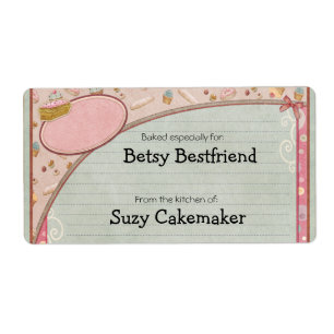 Home Baked Goods Personalised Labels