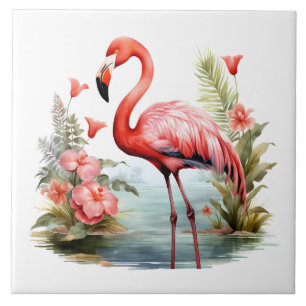 home beach pink flamingo lovers crafting business tile