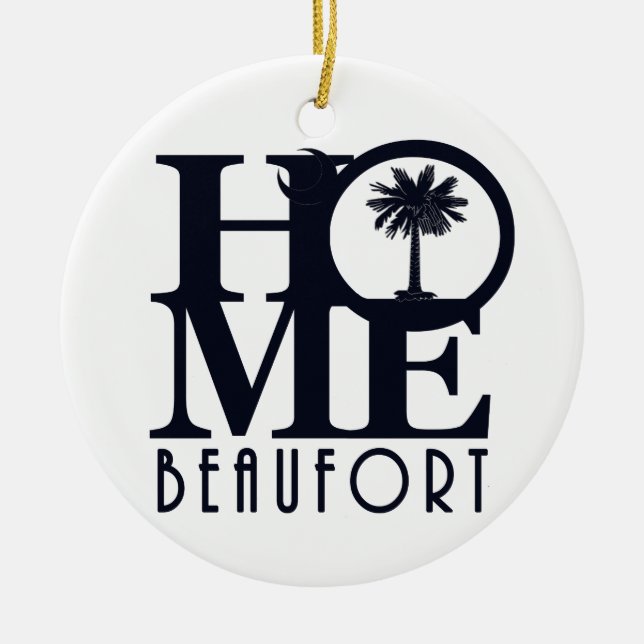 HOME Beaufort SC Ceramic Tree Decoration (Front)