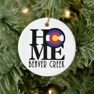 HOME Beaver Creek Ceramic Tree Decoration