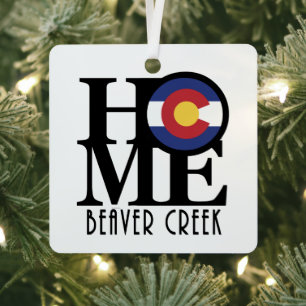 HOME Beaver Creek, Colorado Metal Tree Decoration