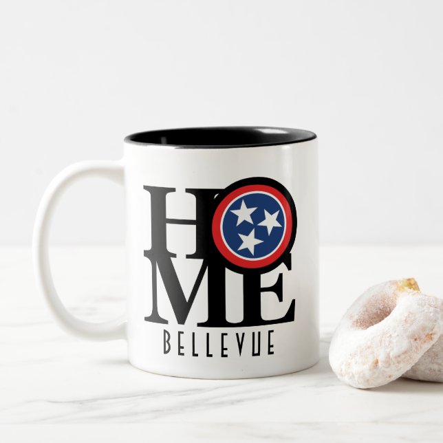HOME Bellevue Tennessee 11oz Two-Tone Coffee Mug (With Donut)