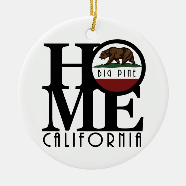 HOME Big Pine California Ceramic Tree Decoration (Front)