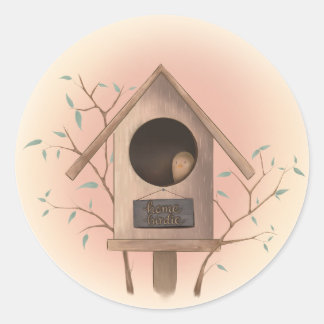 Home Birdie - Cosy Woodland Birdhouse Sticker