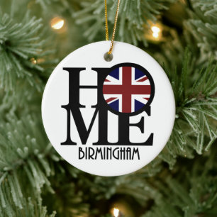 HOME Birmingham England Ceramic Tree Decoration