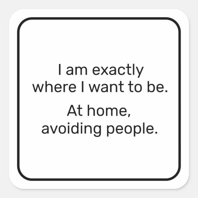 Home (black) square sticker (Front)