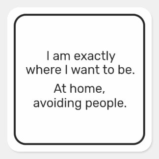 Home (black) square sticker