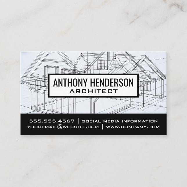 Home Blue Print Business Card (Front)