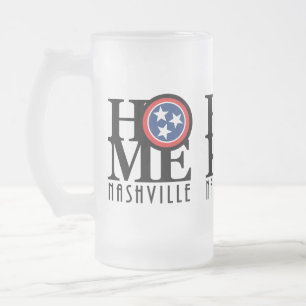 HOME BORN LOVE Nashville Frosted Glass Beer Mug