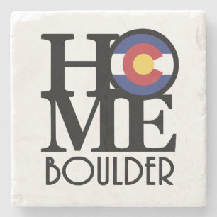 HOME Boulder Colorado Stone Coaster