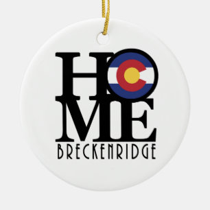 HOME Breckenridge CO Ceramic Tree Decoration