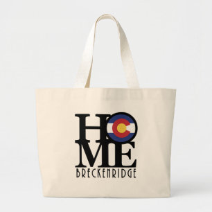 HOME Breckenridge Colorado Large Tote Bag