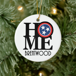 HOME Brentwood Tennessee Ceramic Tree Decoration