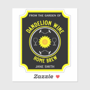 Home Brewed Dandelion Wine Custom