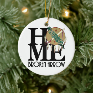 HOME Broken Arrow Oklahoma Ceramic Tree Decoration