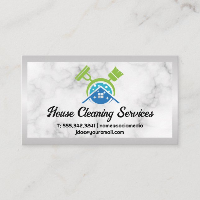 Home | Broom and Mop | Maid Business Card (Front)