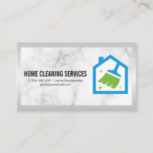 Home Broom Logo   Marble Business Card