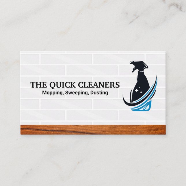 Home Bubbles Logo | Cleaning Spray Business Card (Front)