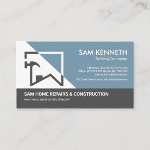 Home Building Hammer Frame Construction Business Card