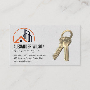 Home Building Logo  Realtor   Keys Business Card