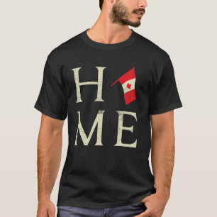Home Canada Day Maple Proud Canadian Flag Canada F T-Shirt