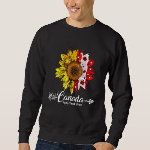 Home Canada Day Maple Sunflower 1st July Independe Sweatshirt