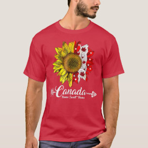 Home Canada Day Maple Sunflower 1st July Independe T-Shirt