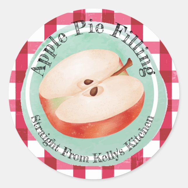 Home Canning Business Apple Pie Filling Label (Front)