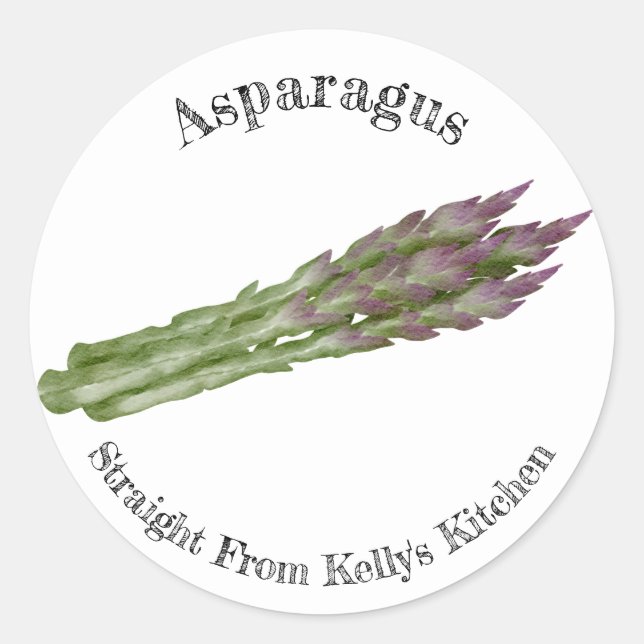 Home Canning Business Asparagus Food Label (Front)