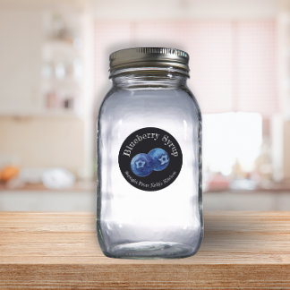 Home Canning Business Blueberry Syrup Food Label 