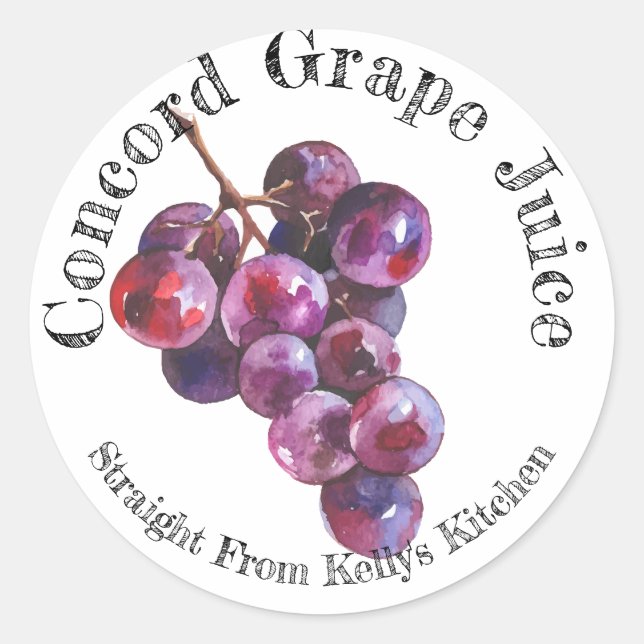 Home Canning Business Concord Grape Juice Label (Front)
