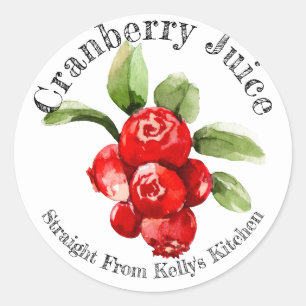 Home Canning Business Cranberry Juice Food Label