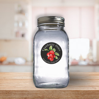 Home Canning Business Cranberry Juice Food Label