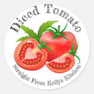Home Canning Business Diced Tomato Food Label