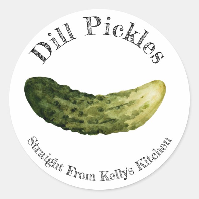 Home Canning Business Dill Pickles Food Label (Front)