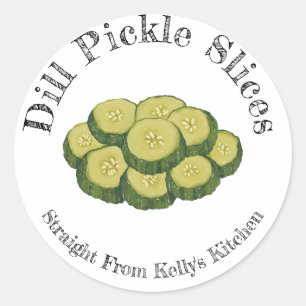 Home Canning Business Dill Pickles Food Label