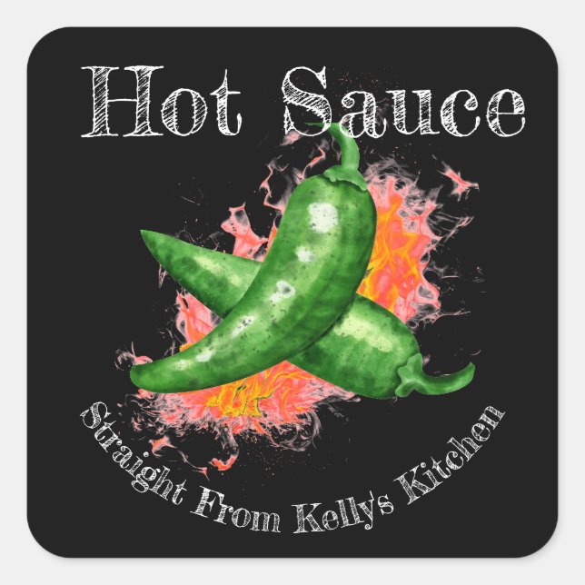 Home Canning Business Hot Sauce Food Label (Front)