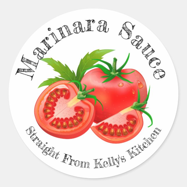 Home Canning Business Marinara Sauce Food Label (Front)